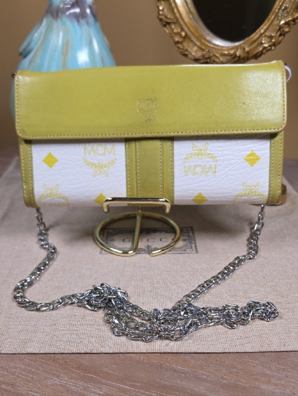 MCM Visetos Wallet w/ Unbranded Chain Strap Included (Retail $450) - Picture 8 of 10